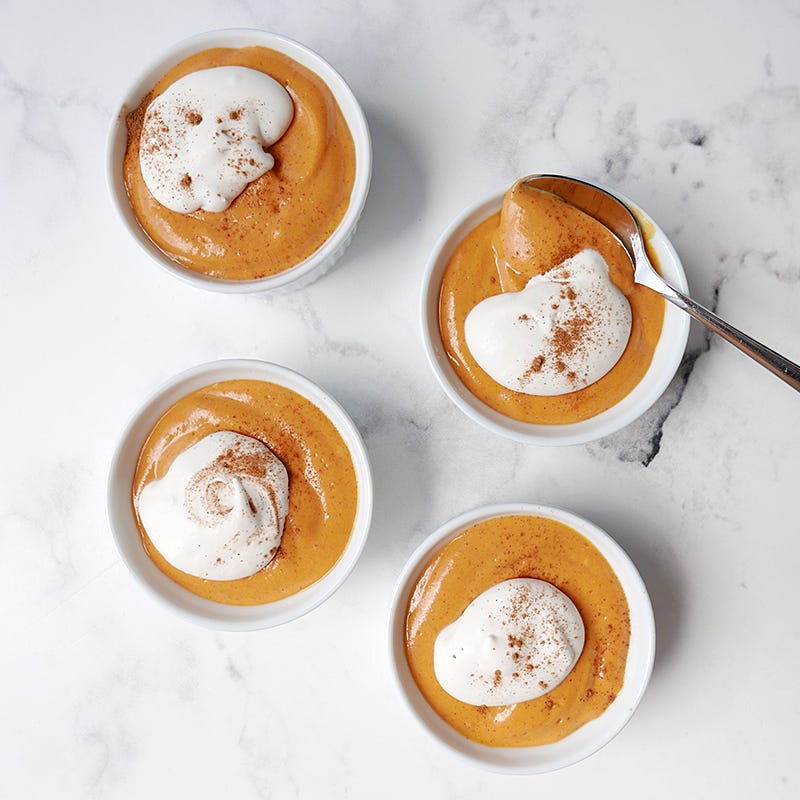 Creamy pumpkin pudding