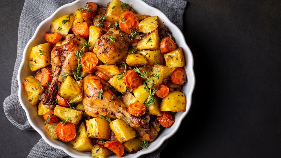 Balsamic Chicken with Root Vegetables